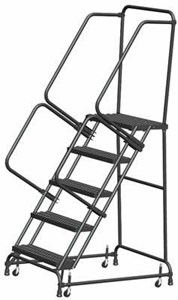4 Steps Standard Rolling Ladder,Exp. Metal Tread