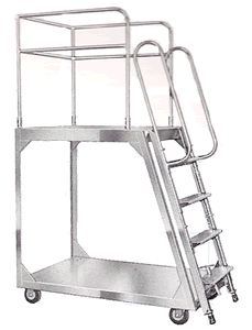 High Deck Stock Picker Ladder Cart